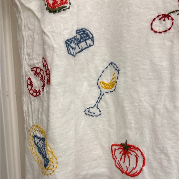 Anthropologie Maeve Embroidered T-Shirt - Picture 4 of 7